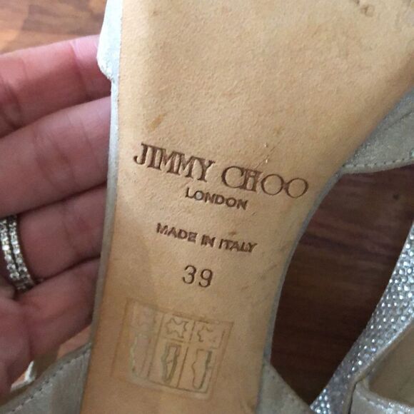 Jimmy Choo platform high heel champagne rhinestone. Size 39 - Picture 8 of 14